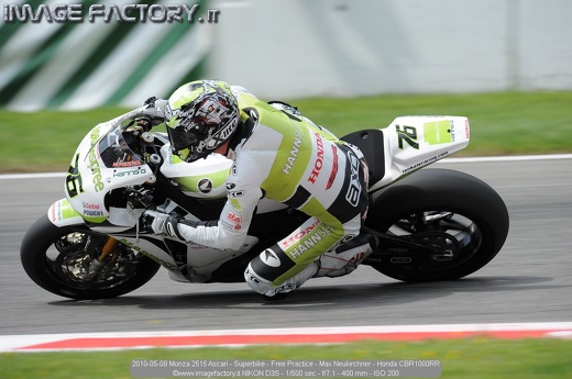 2010-05-08 Monza 2515 Ascari - Superbike - Free Practice - Max Neukirchner - Honda CBR1000RR